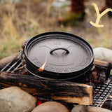 Yellowstone™ 12 Inch / 8 Quart Seasoned Cast Iron Deep Camp Dutch Oven SKU: L12DCOYW