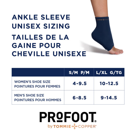 BetterICE™ Foot & Ankle Treatment UNISEX 2 sizes PROFOOT by TOMMIE COPPER - Ankle Wrap Cold Compression for Muscle Pain & Joint Soreness, Soft Flexible Gel, No Messy Leaks, Comfortable Fit