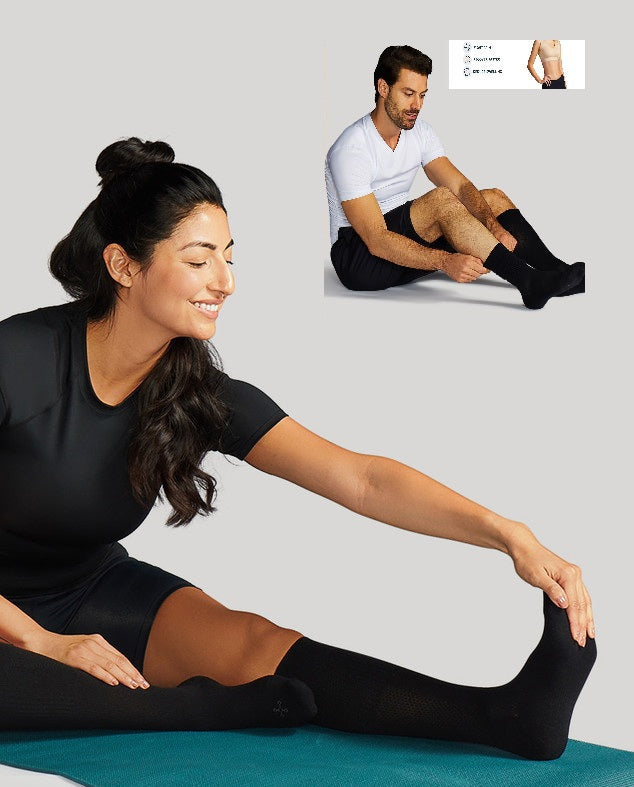 EASY ON UNISEX Compression Socks 2 sizes Small/Medium or Large/XL Profoot by Tommie Copper