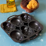SAVE $10 - LODGE Skull Mini Cake Pan with Silicone Grips SKU: BWSKULLA1