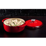 Enamel Dutch Oven 4.5 qt. (Red) by Lodge