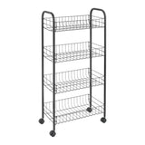 Ascona Lava 4 Tier Rolling Cart by Metaltex